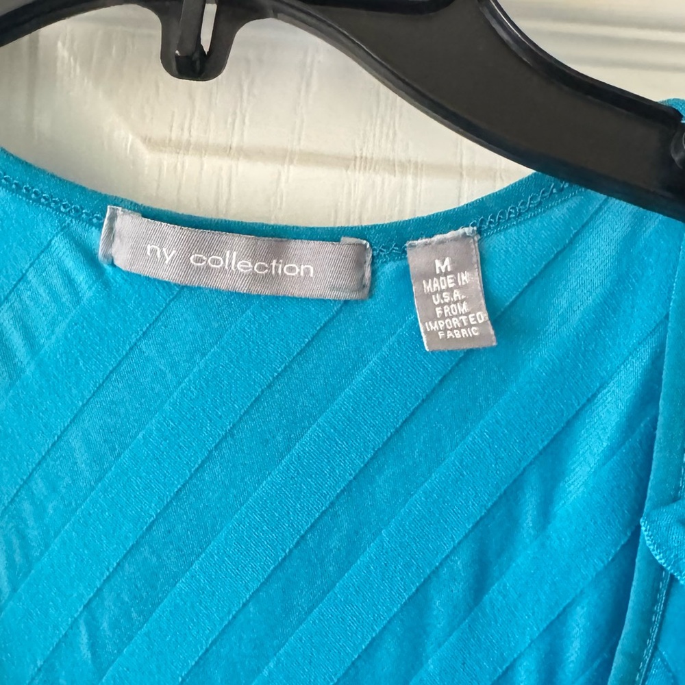 NY Collection Vibrant Blue Textured dress